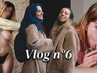 Amateur French Vloggers Khalamite & Norage First Time Lesbian Outdoor Blowjob with Big Natural Tits