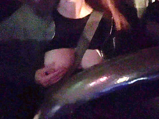 Italian Hot MILF Artemisia Love Hot Solo Car Ride Big Boobs Flashing and Teasing