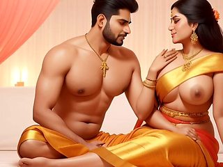 Cartoon fantasy about a hot Indian aunty giving anal lessons