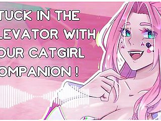 [f4m] Stuck In The Elevator With Your Catgirl Companion [nsfw Asmr] [erotic Audio]