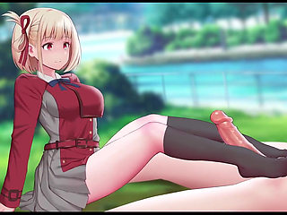 Chisato Footjob X Fucked by Huge Dick