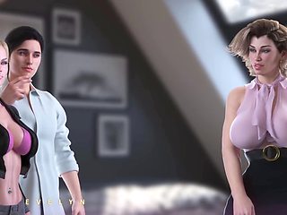 Sexy anime hentai adventures with leather and big-boobed celebs