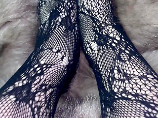 Playing with My Legs in Sexy Stockings and Heels