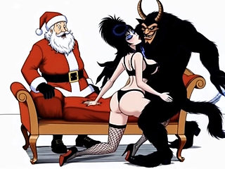 Krampus Stuffed a Butt Plug Into Elvira, the Mistress of Darkness' Ass, and Brought Her to Orgasm. a Christmas Porn Story