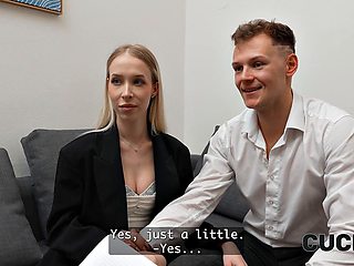 Blonde Wins Casting as Hardcore Slut Cheater