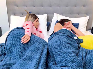 My Friend Gets Turned on in My Bed and We End up Having Lesbian Sex - Naty Delgado & Alicia Trece