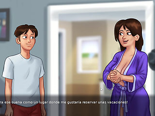 Helping stepmom to earn points with her - Summertime Saga