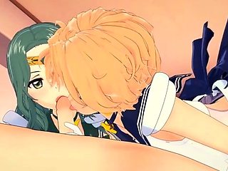 Threesome with Michiru & Haruka (Neptune & Uranus)