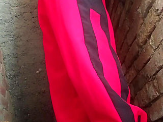 The native boy drained the water from his penis