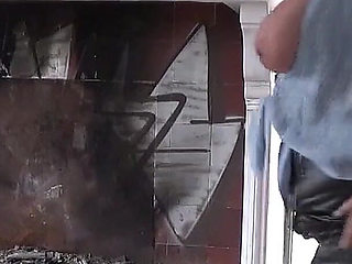 Dirty Abandoned Building Tit Play - Julie Shows off Her Big Tits in Open Blouse