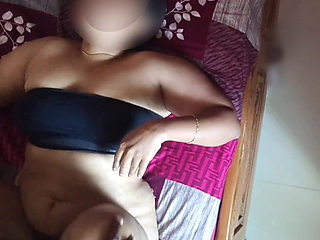 Hot Big Boobs Tamil Housewife in Black Bra Fucked