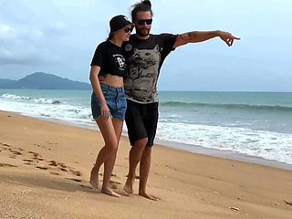 Brunette Babe Kelly Loses Strip Tic-Tac-Toe Game Bet With David On Beach