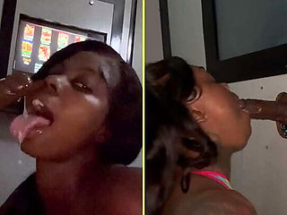 Gloryhole Blowjob With Strangers - Rob Piper, Beauty Dior & Mrs Feedme Sloppy Deep Throat Threesome