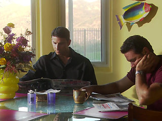 Stunning brunette spreads her legs for a hard cock