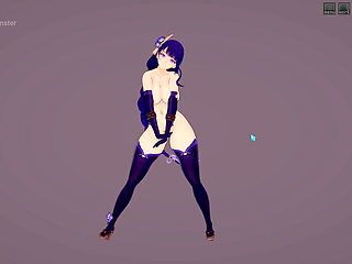 Busty Raiden Shogun Phut Hon Sexy Dance Hentai Animation