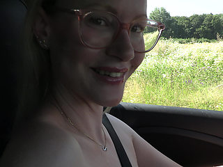 German Driving Naked Car