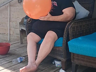 Big Beauty Nurse Vicki Has a Request to Blow up a Huge Balloon