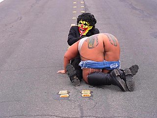 Stranded BBW Cow Girl Blows Dick For A Ride