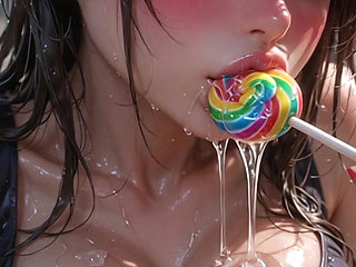 Lollipop licking compilation, 3d anime