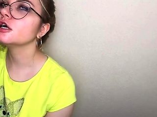 Blonde Teen's Rough Blowjob with a Facial Ending