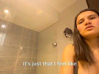 Petite Latina Teen Masturbates & Squirts in Bathroom