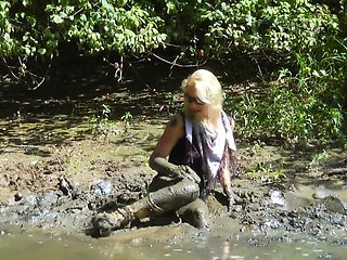 Betty Blonde in River and Mud