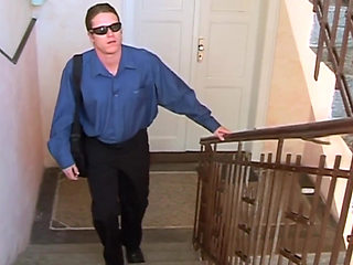 Amazing slut fucking on the stairs