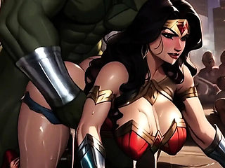 Wonder Woman Hentai Full Movie - Japanese Cosplay BDSM with Natural Tits & Monster Fuck