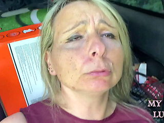 Husband Fucks Wife in Public - Luna Green Takes It Hard