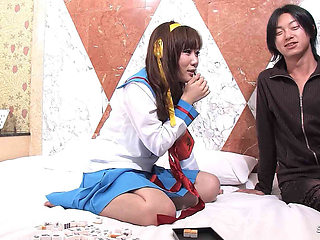 Petite Japanese Step-Sister seduce to Defloration Creampie Fuck at Uncensored JAV Roleplay