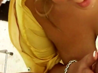 Funny Food Scene 2: Couple of Blonde Waitresses Fucking in Lingerie in a Foursome Covered in Cream