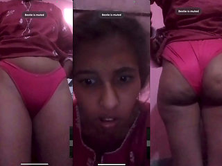 Pakistani girl shows off her boobs and panties in front of her boyfriend