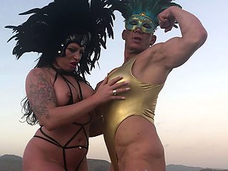 Bareback anal sex with flaming brunettes with big boobs