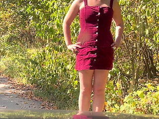 Pissed on the Road Side and Caught by Next Car