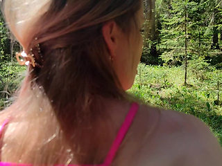 A Married Slut Got Lost in the Forest, Helped Her Out and She Agreed to Cheat on Her Husband