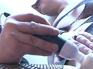 Dominating a masked woman