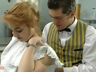 Cute Domestic Worker with Beautiful Boobs Is Seduced by Butler