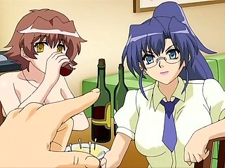 Brother gets seduced by his busty step-sister and her friend