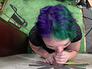 goth teen visits glory hole sucks him dry