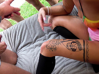 Scandal!!! Garden-gangbang in Germany - Cathaleya - Horny Slut