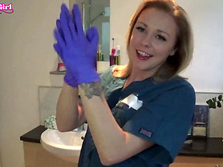 Latex Glove JOI in the Dental Chair Naughty Nurse POV