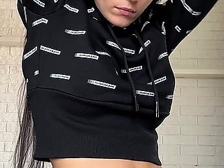 Stretch Test Trying on Sweaters