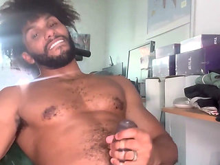 Office Stroke: Man in Suit Masturbation