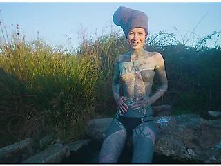 Alternative Couple Having Wild Outdoor Sex In Outdoor Hot Spring - Lily Lu