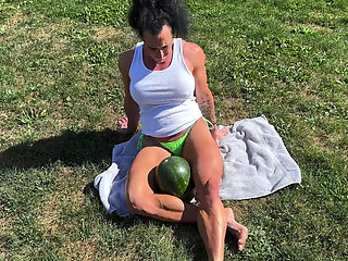Muscle MILF Kandys Watermelon Crush Domination