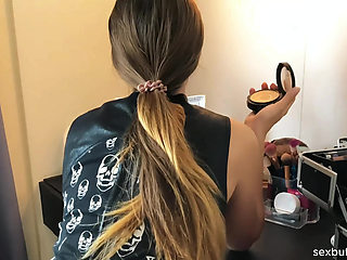 Young blonde girl hard fucking ass