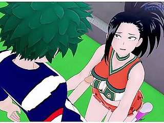 Momo Yaoyorozu And Izuku Midoriya Have Intense Sex On The Rooftop. - My Hero Academia Hentai