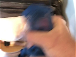Wife sent a video and asked to cum on her panties