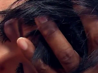 Horny skinny ebony teen Yuki fucked to orgasm by stepdad