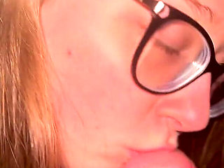 Amateur Wife Gives Sensual Blowjob with Titjob Cum